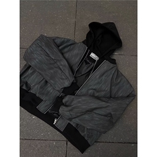 网络图现货！连帽外套机车外套cleanfit防水防油棒球服RJ192-P90，男装工装外套，星座1005-6