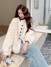 2B72-8611P175K258环保皮草皮毛一体外套，女装皮草，乐吉娜