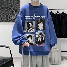 圆领卫衣男超大码胖子肥佬大号长袖t恤S6451-P28，男装卫衣，电商A040