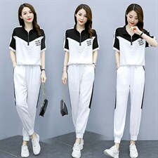 休闲时尚运动服套装2025新款女装夏款妈妈短袖漂亮减龄洋气两件套图片
