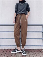 绑带束脚加厚卫裤，女装休闲裤，1+1 MAIN ROAD