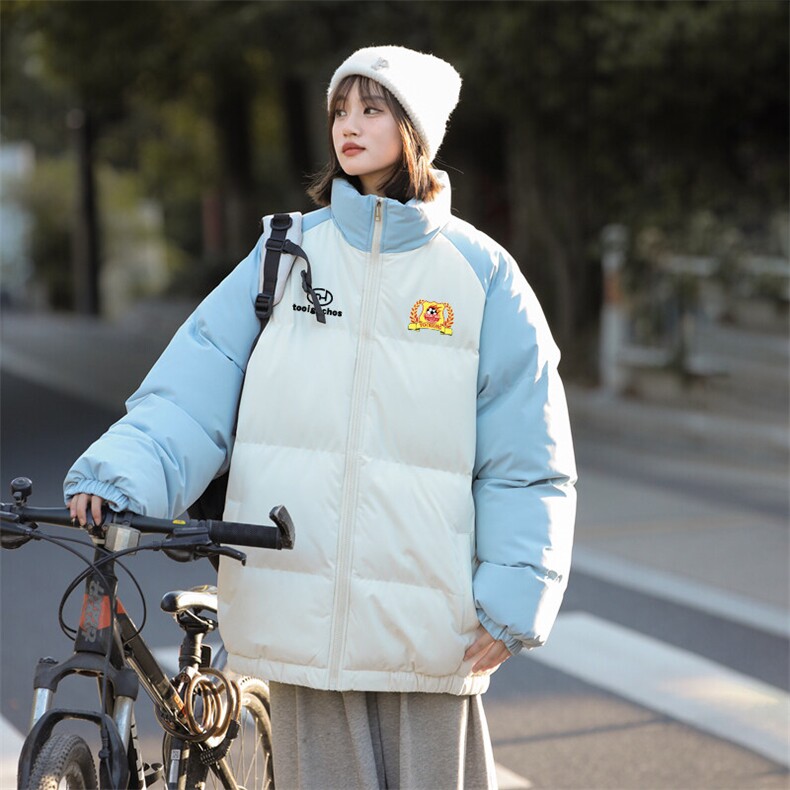 现货抖音得物可供视频三防加厚羽绒拼接棉衣外套面包棉服86633,男装棉衣,电商A486