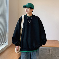 春款港风圆领卫衣男落肩打底衫潮流百搭上衣外套Y016P32，男装卫衣，星座1204-3
