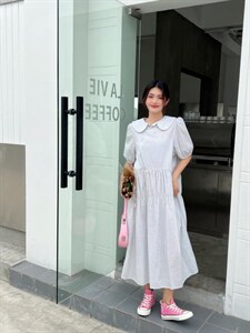 时尚韩版宽松连衣裙，胖瘦都能穿图片