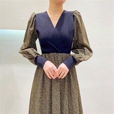 【现货】冬装新款针织拼接连衣裙，女装连衣裙，她她蜜制