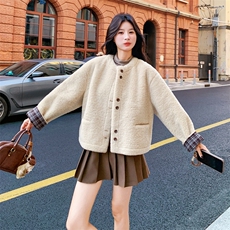 竞品毛呢外套，女装短外套，2B187