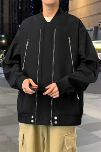 男士潮牌大码防水棒球领冲锋衣骑行服二开a406 jk1220 特p75图片