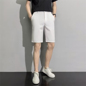 潮日系休闲印花潮流青春流行2024新款夏季纯色宽松型男短裤西裤K5图片