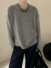 2025年秋季针织通勤单件长袖套头，女装针织衫/毛衣，半城羊绒