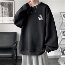 圆领卫衣男大码加厚加绒长袖t恤男S6239-P28加绒款-P33，男装卫衣，电商A040