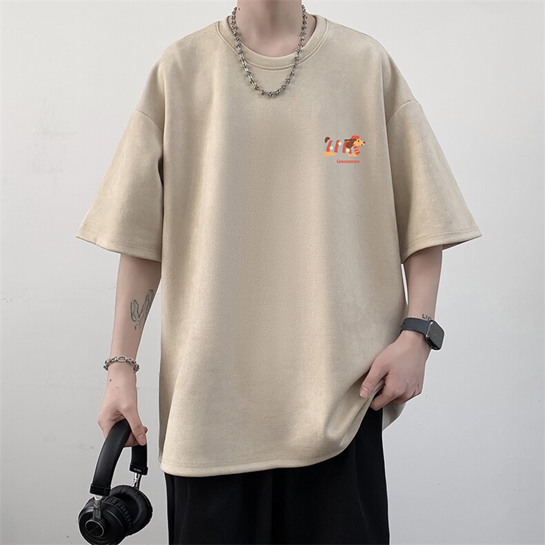 麂皮绒短袖t恤男大码半袖男JD82438-P25,男装T恤,电商A040