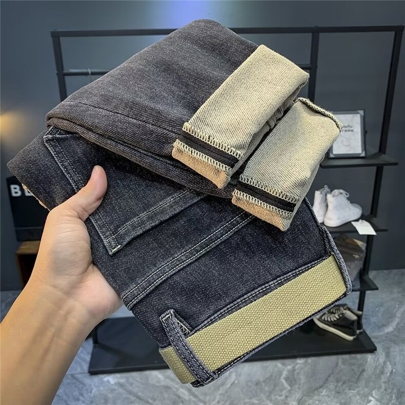 1506-1/KT5551/P48潮牌深蓝色牛仔裤男九分裤黑色修身小脚潮流裤,男装牛仔裤,星座1506-1