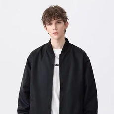 美式潮牌棒球服夹克男潮字母刺绣宽松百搭情侣飞行拉链外套上衣，男装夹克，星座1210-1