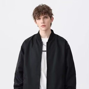 美式潮牌棒球服夹克男潮字母刺绣宽松百搭情侣飞行拉链外套上衣图片