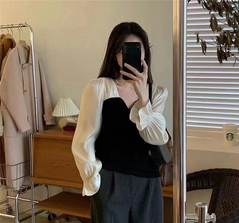 现货春季新款拼接上衣，其它，CHERRY·印