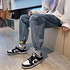春秋潮牌新款牛仔裤男ins港风宽松休闲S-3XL束脚哈伦裤K1854-P45，男装牛仔裤，星座512-2
