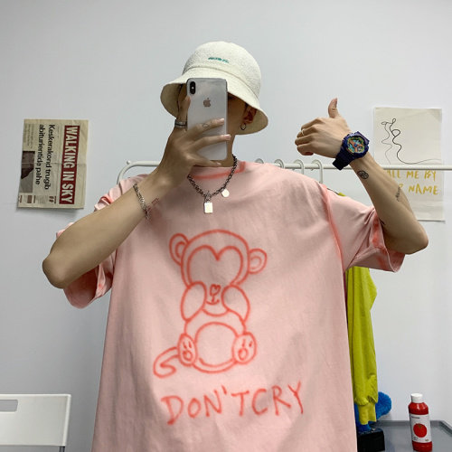 2021夏季中性风男女短袖宽松纯棉T恤T6002-P30,男装T恤,电商A128