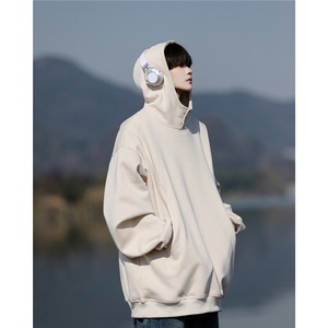 8XL-M美式重磅连帽卫衣大码结构设计拼接上衣秋季外套WY9106特P50图片