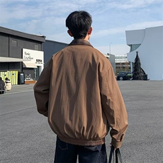 8190-P60原宿时尚简约假两件夹克新款气质慵懒流行日系百搭，男装T恤，电商B323A