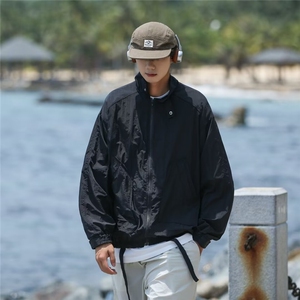 工装外套男新款帅气男装韩版2026春夏潮流宽松青年立领防晒衣夹克