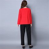 时尚T恤棉通勤圆领2021年春季长袖宽松，女装T恤，奕阳依阁