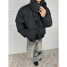 2025冬季立领加厚棉服PU皮棉衣情侣美式面包服外套潮MF3688-特P68，男装棉衣，电商B295