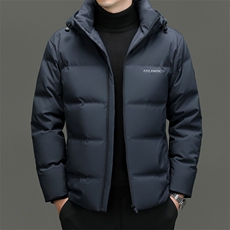CR2335主推男士鸭绒90绒子含量男士渐变休闲连帽羽绒服精品，男装羽绒服，钱塘207-2