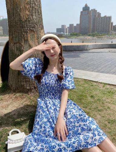 现货印花连衣裙出游，女装连衣裙，TOP.1