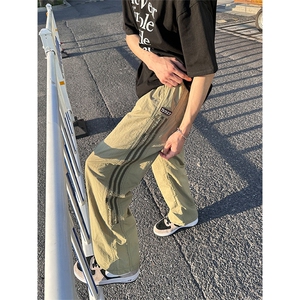 大量现货 百搭条纹登山裤男夏季新款户外松紧抽绳长裤DY5032-P55图片