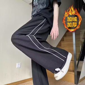 加绒美式高街运动裤男宽松潮牌垂感宽松阔腿 RA784 P45图片