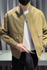 社会小伙秋装新款男时尚工装夹克男店主外套JK81B-P78控128卡其，男装夹克，星座301B-1