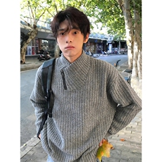 雪尼尔加绒加厚卫衣男款斜拉链秋冬季长袖卫衣T恤特P28加绒P38，男装T恤，电商C306-1