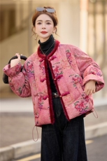 《欧货bao款现货》新中式100仁丝高档提花面料90羽绒服真水貂毛，女装羽绒服，众宇琦