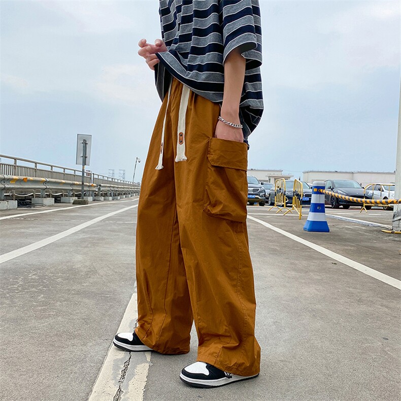 日系cityboy束脚工装裤子男春秋季美式潮牌宽松直筒百搭休闲阔腿,男装休闲裤,星座601-2