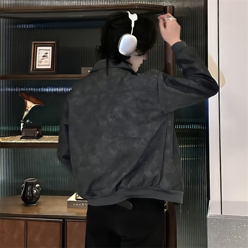 粉色皮衣外套男秋季高级感痞帅飞行员猎装美式机车服夹克男模穿搭,男装夹克,星座910-5