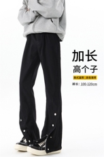 秋季高个子加长牛仔裤男微喇美式188cm115直筒阔腿休闲裤KZ026P65，男装休闲裤，电商B312