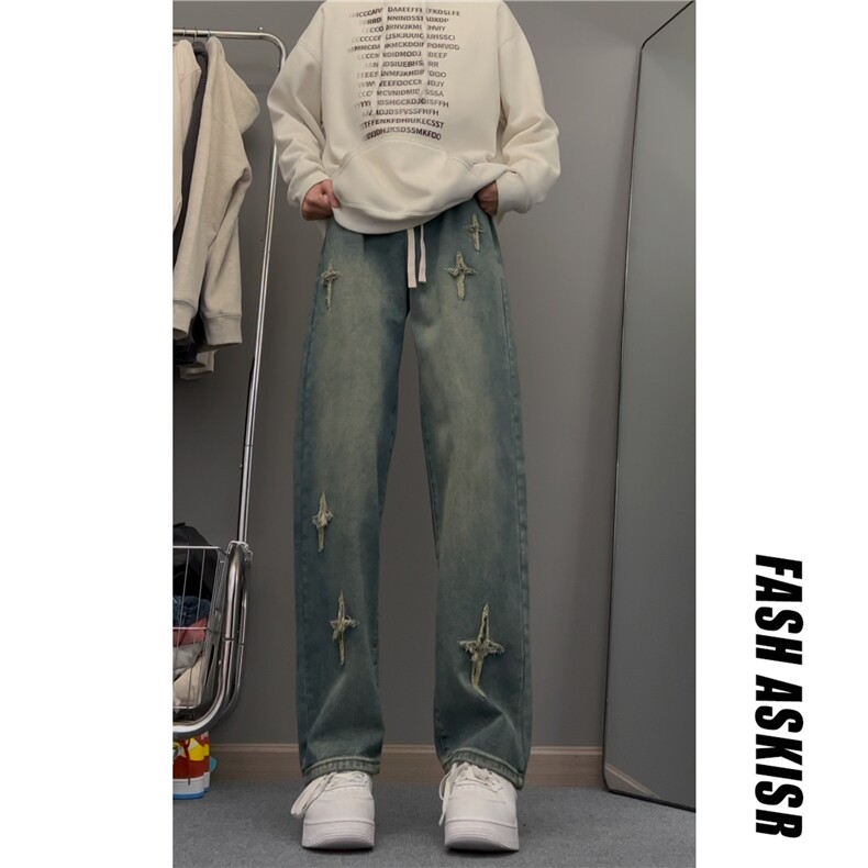 抖音得物品质百搭牛仔裤212-2-DY164-特P65,男装牛仔裤,星座808A-1