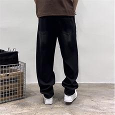 2025春款做旧水洗休闲直筒裤男士潮流百搭新款9307P80，男装休闲裤，电商B332-1