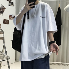 T06常年款男士休闲字母印花T恤衫外套圆领半袖五分袖TEE男女中性，男装T恤，星座115A-3