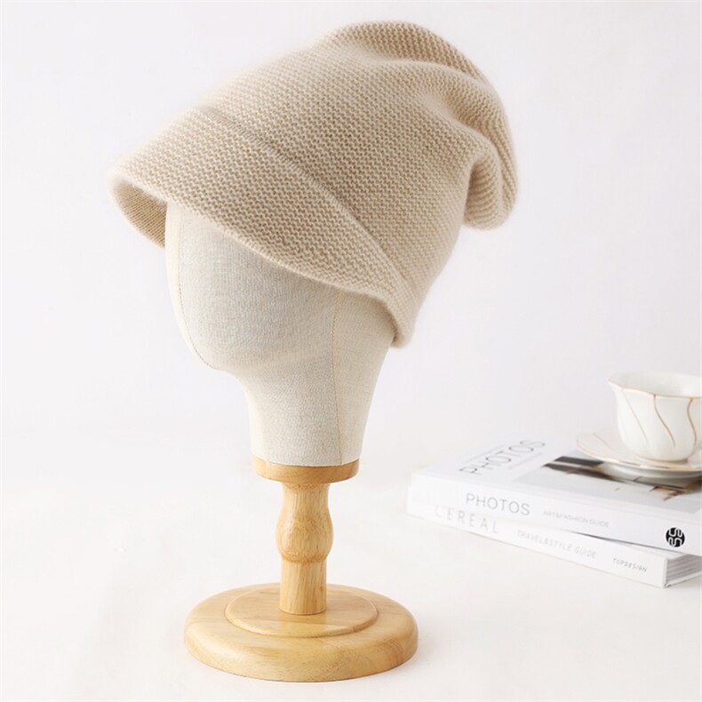 2025年春季新款百搭女士元休闲堆堆帽，帽子，绒上羊绒