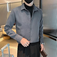 社会小伙假两件毛呢衬衫男长袖秋冬男装秋装夹克修身毛衣外套C802，男装针织衫/毛衣，星座1116A-2（原606A-1）
