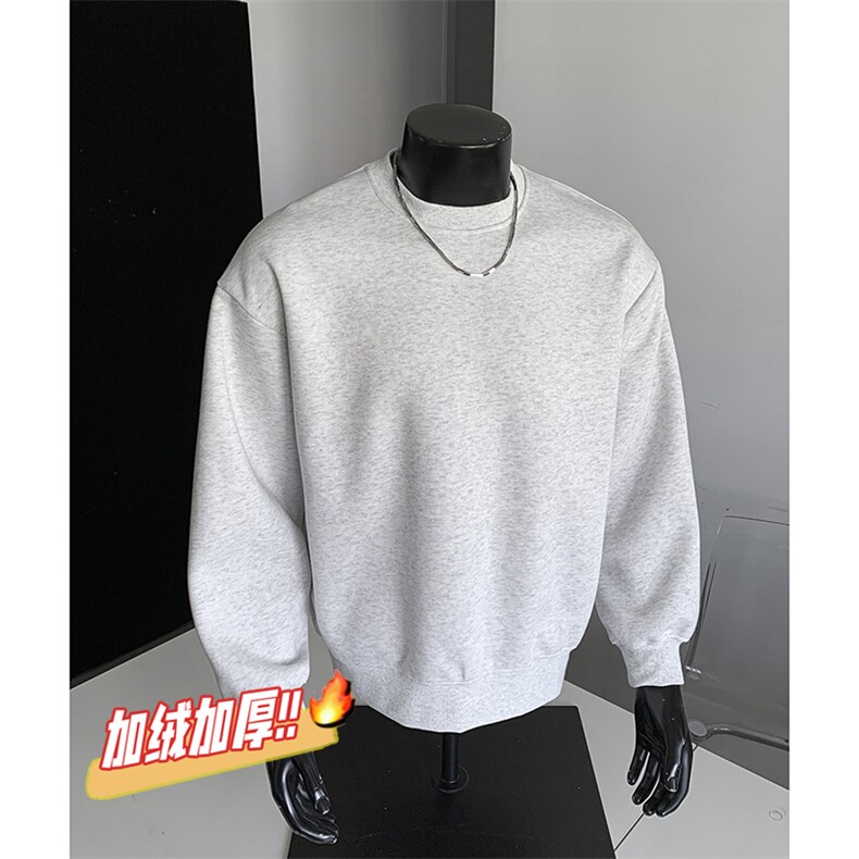 重磅500克加绒奥粒绒棉圆领卫衣全棉净版外套RH5301JR-P46,女装短外套,星座610B-1