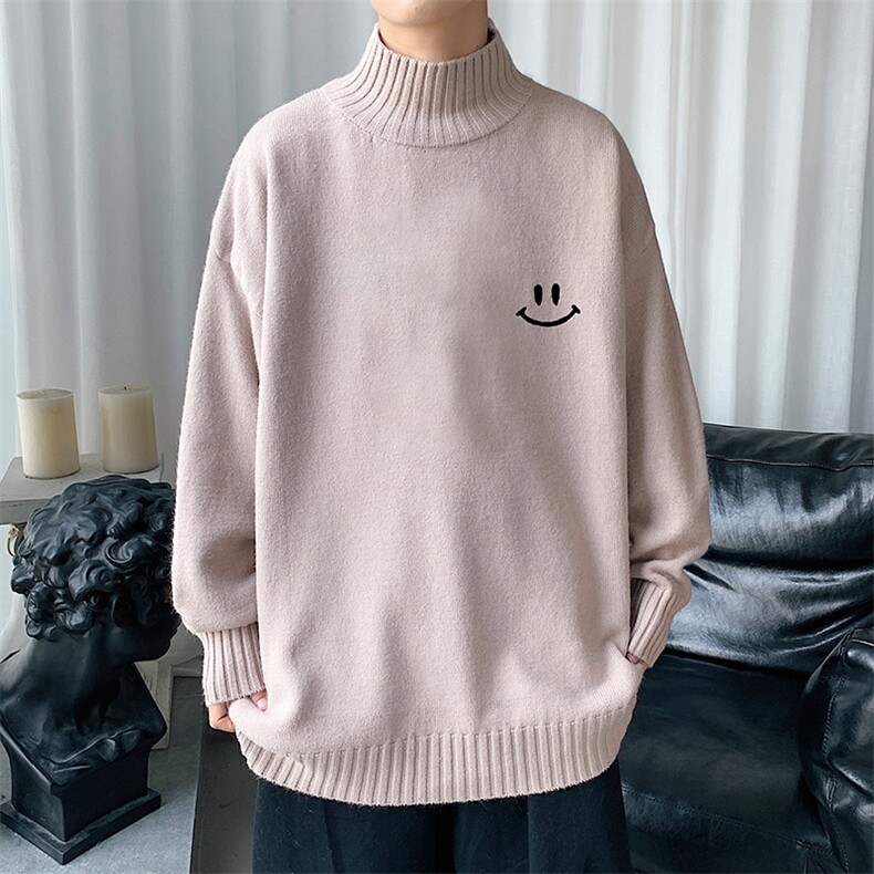 M18204-P45加绒款-P65半高领毛衣男士大码针织衫男毛线衣男,男装针织衫/毛衣,电商A040