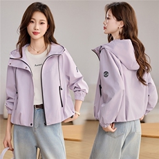 小个子短外套女户外防风标准连帽女士短款是无长袖薄2026年春季，女装短外套，悦祺