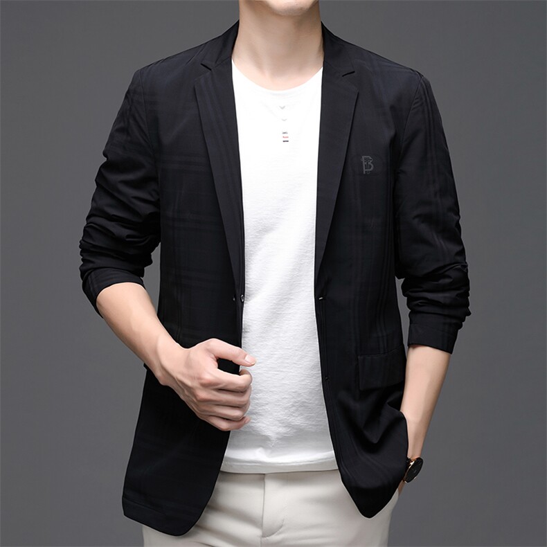 BWH6185钱塘2020-2秋季新款中年男士休闲简约百搭西服外套P197图片