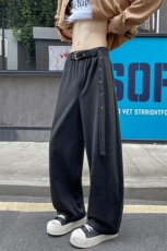 25秋季新款潮牌羚羊绒斜纹宽松休闲弯刀裤男5013特批48，男装休闲裤，电商C305A