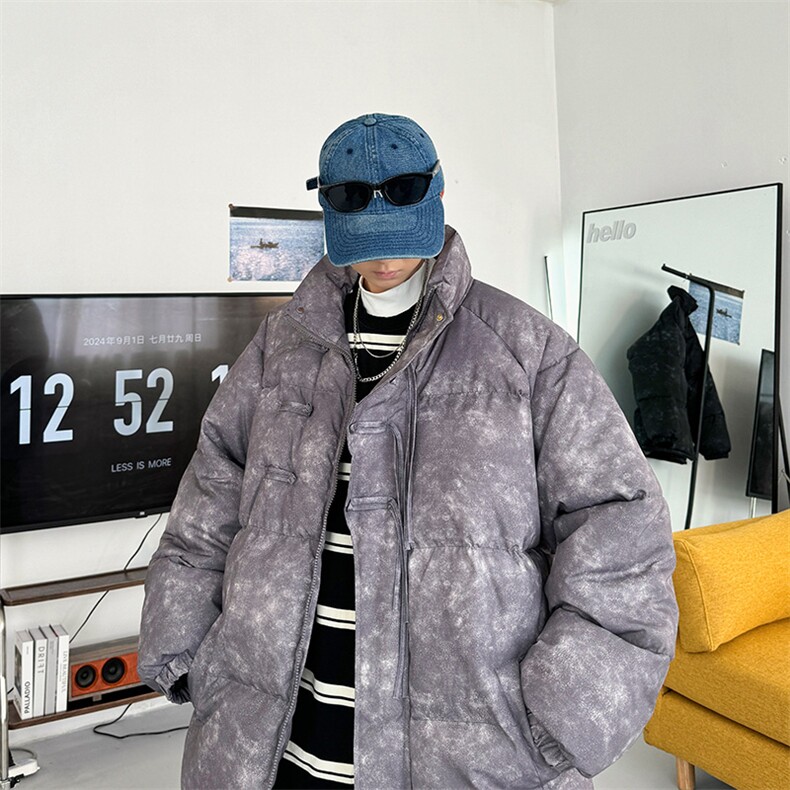 2025新中式情侣棉衣棉服面包服立领盘扣棉袄外套-G1608-P85,男装棉衣,星座207