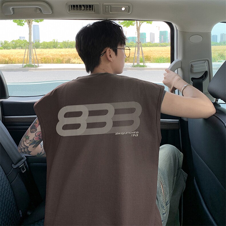量大优得物抖音高品质重磅230克美式印花无袖t恤背心WB336特P18,男装背心/马甲,电商A486
