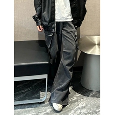 多口袋工装休闲裤男水洗做旧松紧腰卫裤直筒伞兵拖地长裤KM41，男装休闲裤，星座1116A（原606A-3）