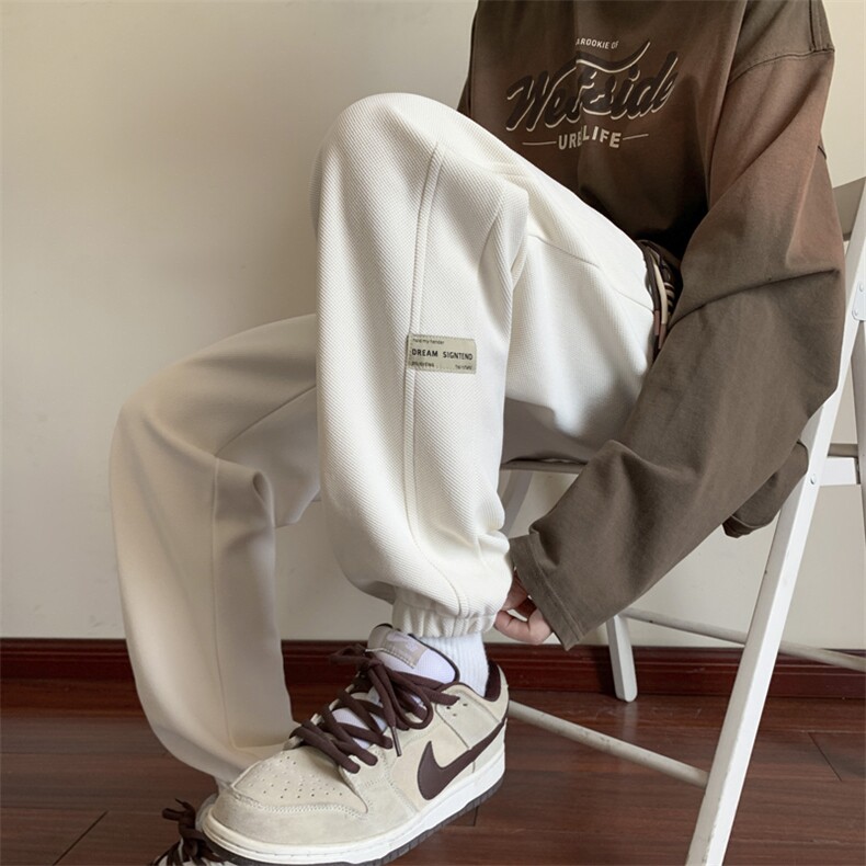 春秋季休闲潮牌束脚百搭帅气纹路感运动裤XZ301b-2-CK676P30，女装休闲裤，星座301B-2（原A443-1）